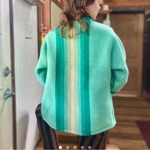 Wool coat made from a vintage Pendleton blanket.
